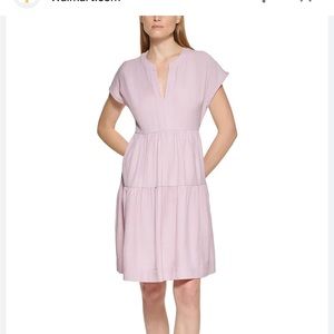 Calvin Klein Womens Gauze Shift
Mini Dress